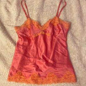 Cute pink and orange stain top